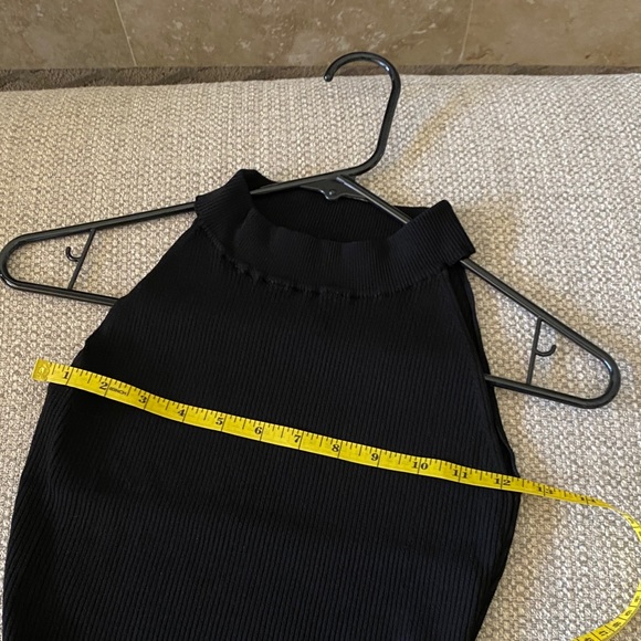 Sleeveless Ribbed Knit Midi Dress. Size S. NWOT  Black - Picture 9 of 14